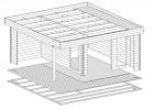 Domek letniskowy Hans Loun, 5.0x5.0m. 44mm