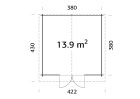 Domek ogrodowy LOTA139, 4.0x4.0m 34mm
