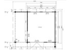 Domek drewniany MINI HANSA 3.18m x 3.48m  44mm