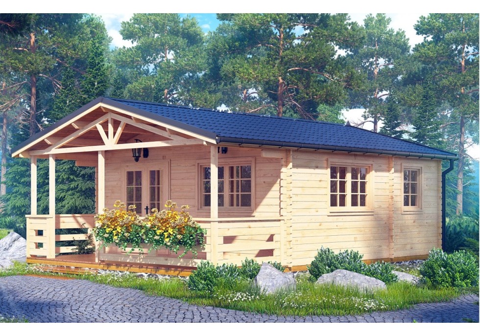 Domek letniskowy MIAMI1 6.0x6.0m 45mm Domek letniskowy MIAMI1 6.0x6.0m 45mm