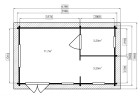 Domek letniskowy HETR 6x3.6m 44mm 