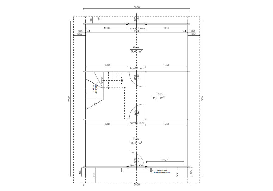 Domek letniskowy IBIZA3 5.0x7.0m 44mm