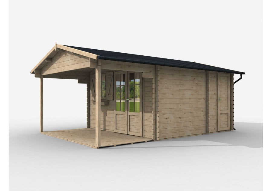 Domek letniskowy MINI MALAGA, 4.0x4.0m 34mm