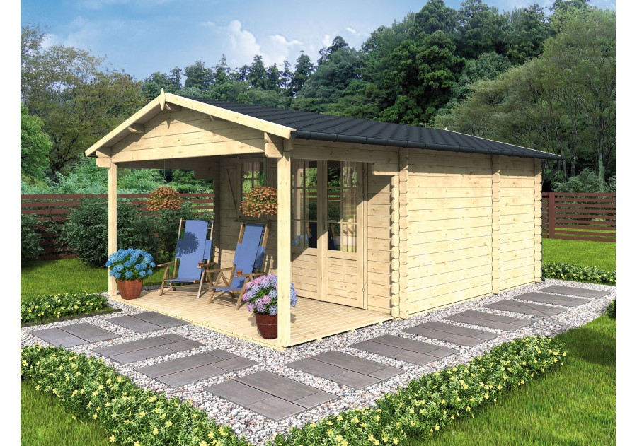 Domek letniskowy MINI MALAGA, 4.0x4.0m 34mm