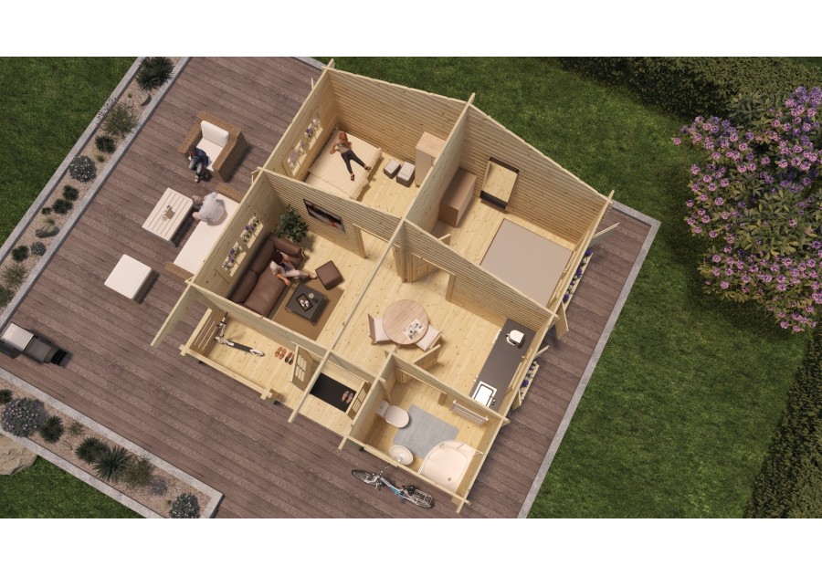 Domek letniskowy HAVANA 6.0x5.0m 44mm