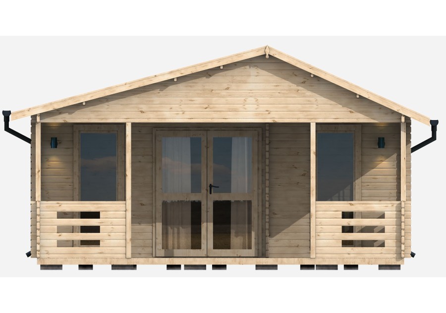 Domek letniskowy BARCELONA 6.0x4.5m 44mm + 2.5m taras