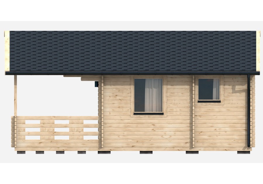 Domek letniskowy BARCELONA 6.0x4.5m 44mm + 2.5m taras